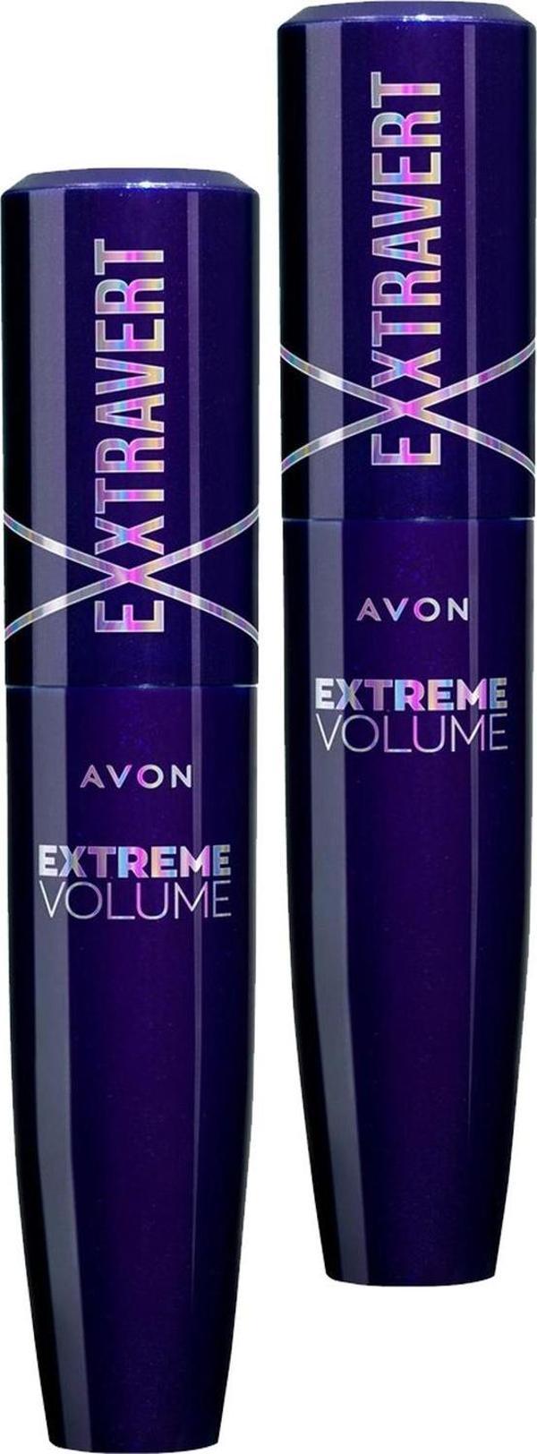 Avon Exxtravert Ekstra Hacim Veren Maskara 9 Ml. Blackest Black İkili Set - Image 1
