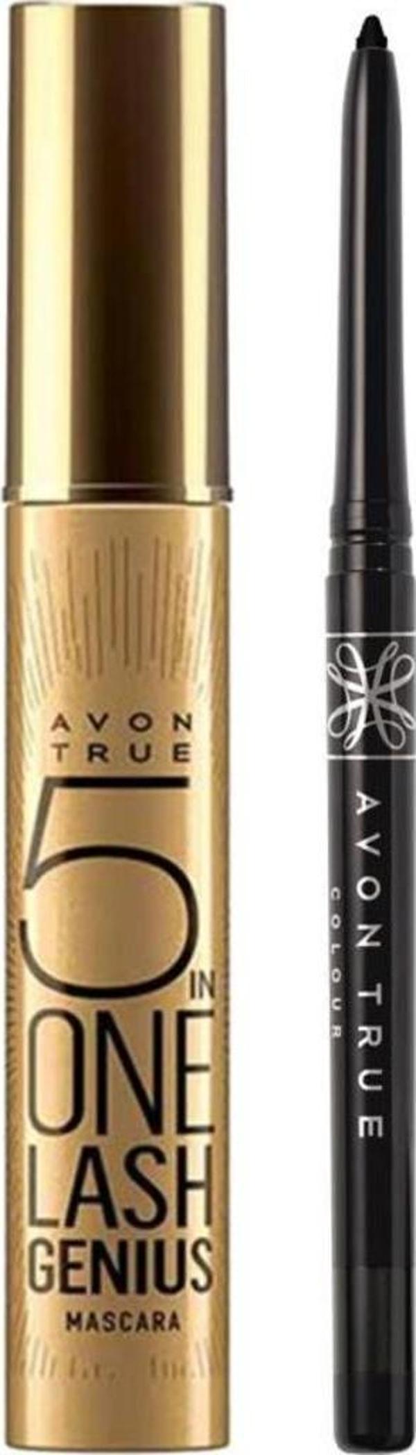 Avon Genius Siyah Maskara ve Blackest Black Göz Kalemi Paketi - Image 1