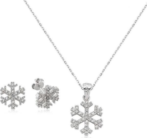 925 Ayar Gümüş Kar Tanesi Set - Image 1