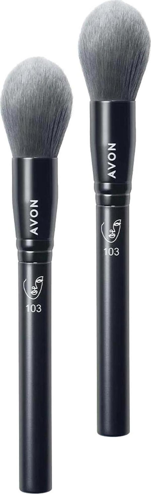 Avon Tam Örtücü Kubbeli Fondöten Fırçası İkili Set - Image 1