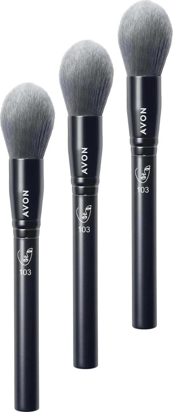 Avon Tam Örtücü Kubbeli Fondöten Fırçası Üçlü Set - Image 1