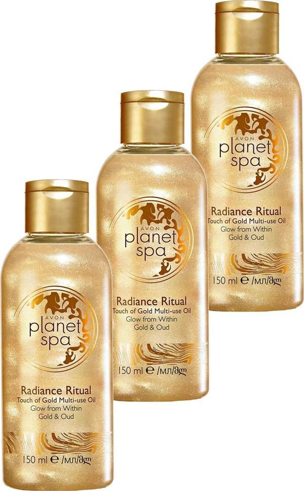 Avon Planet Spa Radiance Ritüel Dokunuş Altın Masaj Yağı 150 Ml. Üçlü Set - Image 1