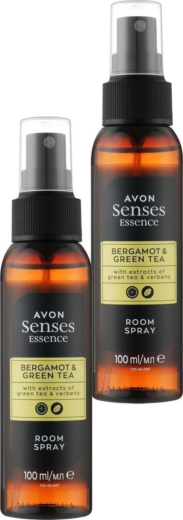 Avon Senses Essence Bergamot ve Yeşil Çay Kokulu Oda Spreyi 100 Ml. İkili Set - Image 1