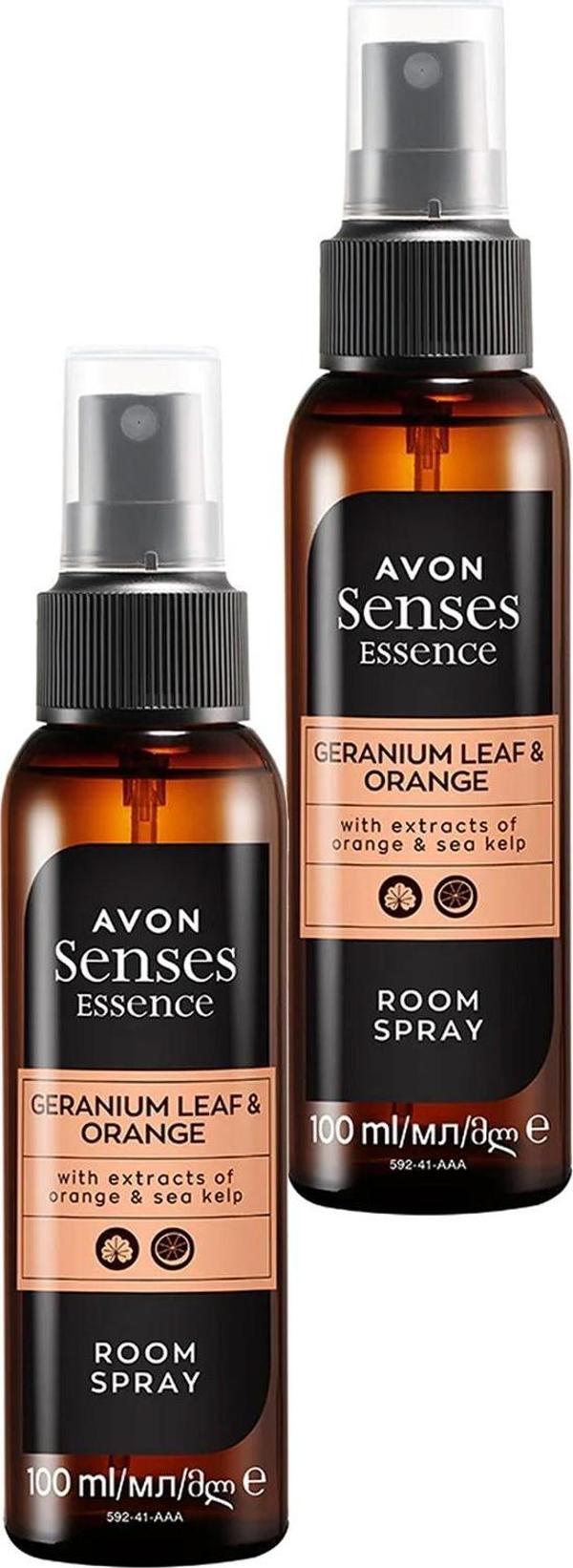 Avon Senses Essence Sardunya Yaprağı ve Portakal Kokulu Oda Spreyi 100 Ml. İkili Set - Image 1