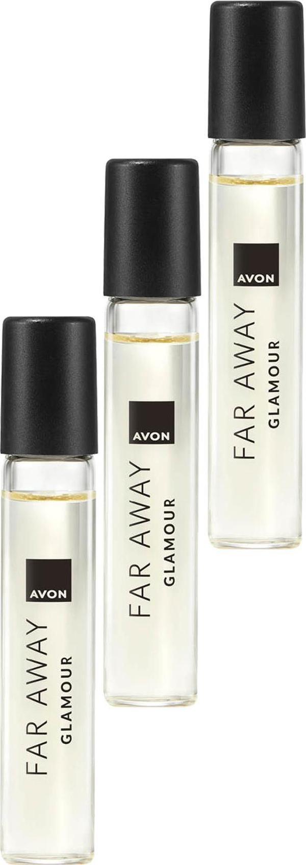 Avon Far Away Glamour Kadın Parfüm Çanta Boyu Edp 10 Ml. Üçlü Set - Image 1