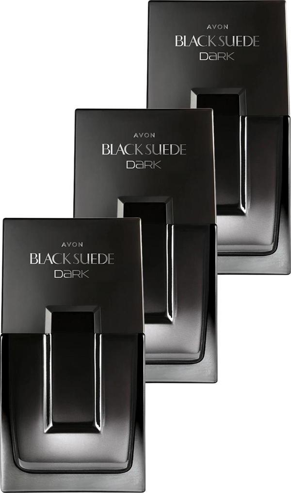 Avon Black Suede Dark Erkek Parfüm Edt 75 Ml. Üçlü Set - Image 1