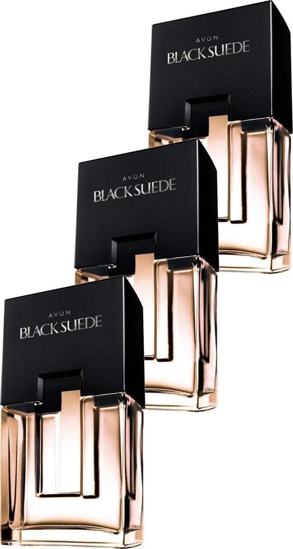 Avon Black Suede Erkek Parfüm Edt 75 Ml. Üçlü Set - Image 1