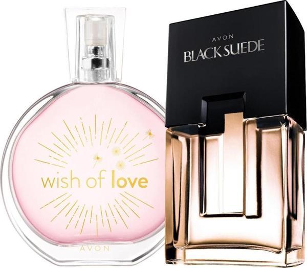 Avon Black Suede Erkek Parfüm ve Wish Of Love Kadın Parfüm Paketi - Image 1