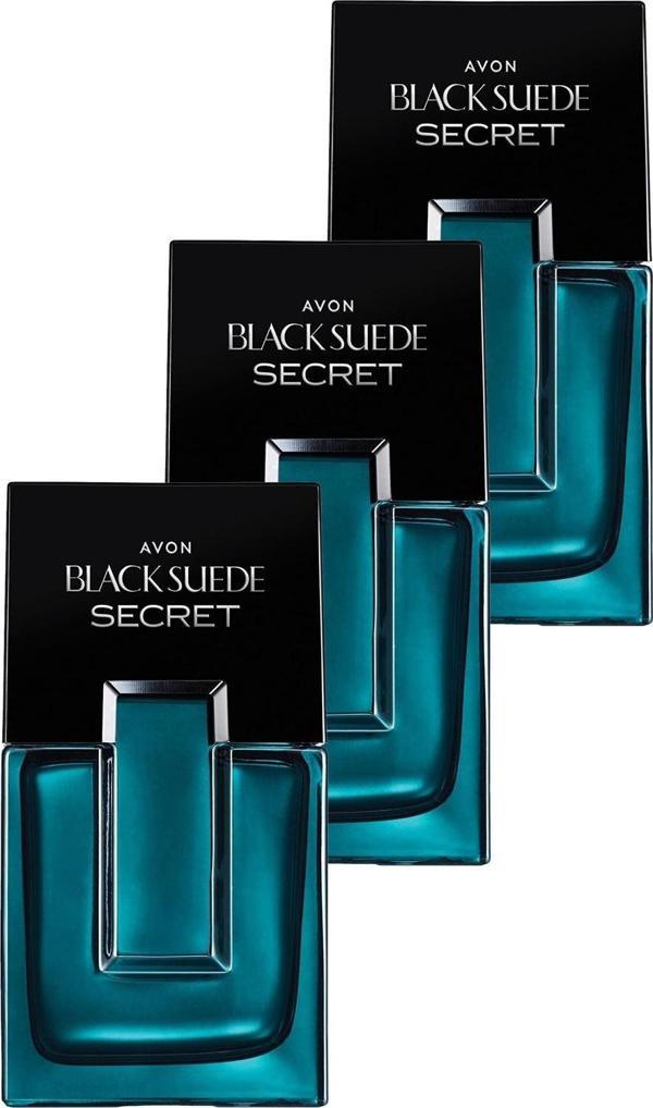 Avon Black Suede Secret Erkek Parfüm Edt 75 Ml. Üçlü Set - Image 1