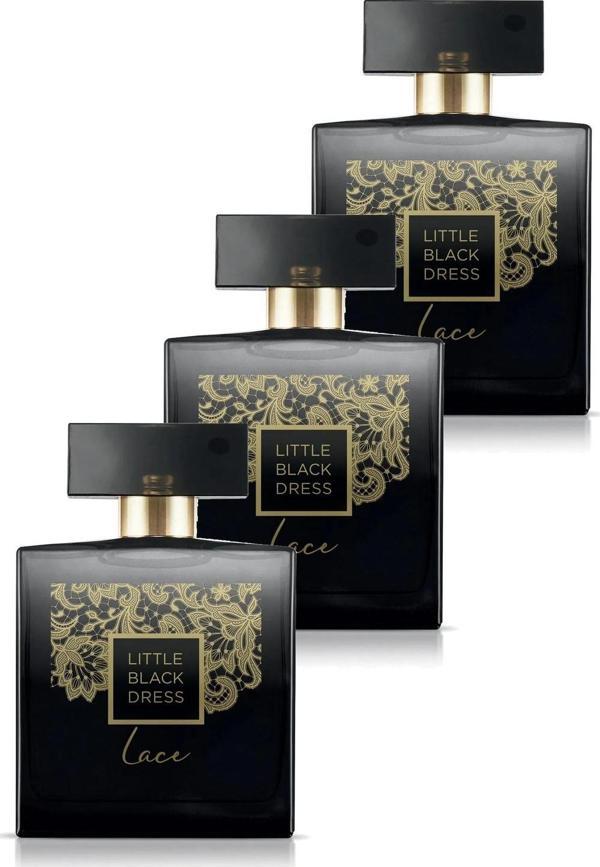 Avon Little Black Dress Lace Kadın Parfüm Edp 100 Ml. Üçlü Set - Image 1