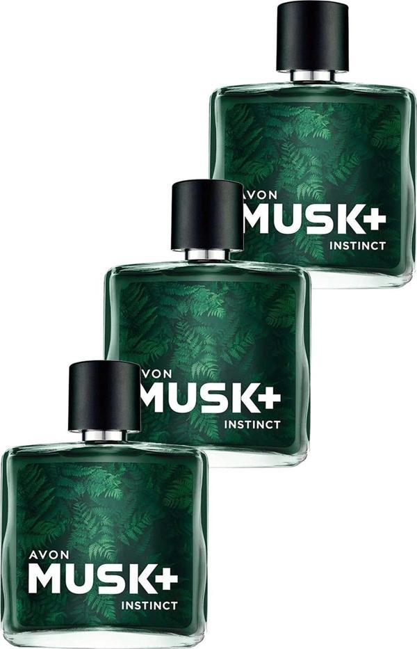 Avon Musk Instinct Erkek Parfüm Edt 75 Ml. Üçlü Set - Image 1