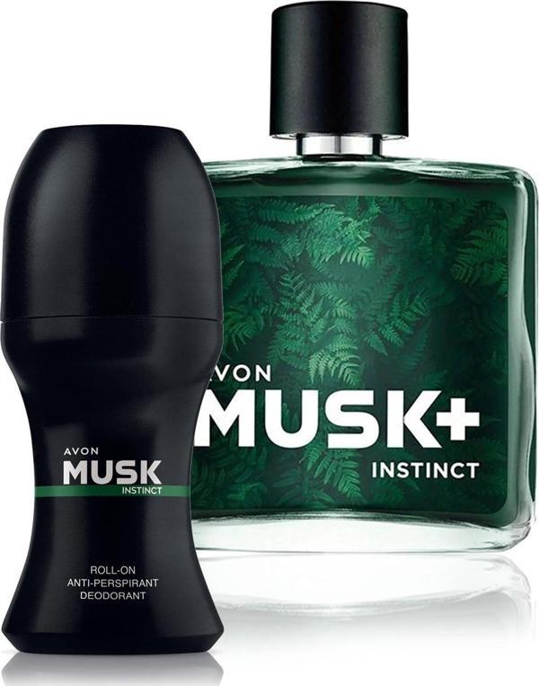 Avon Musk Instinct Erkek Parfüm ve Musk Instinct Erkek Rollon Seti - Image 1