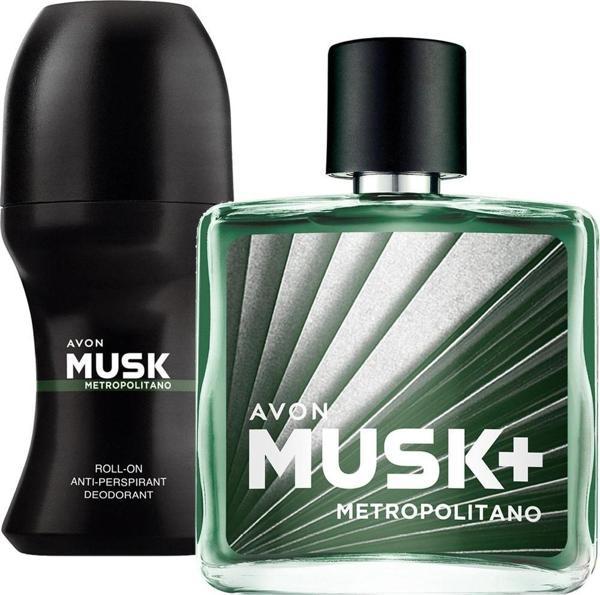 Avon Musk Metropolitano Erkek Parfüm ve Rollon Paketi - Image 1