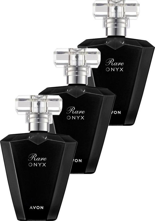 Avon Rare Onyx Kadın Parfüm Edp 50 Ml. Üçlü Set - Image 1