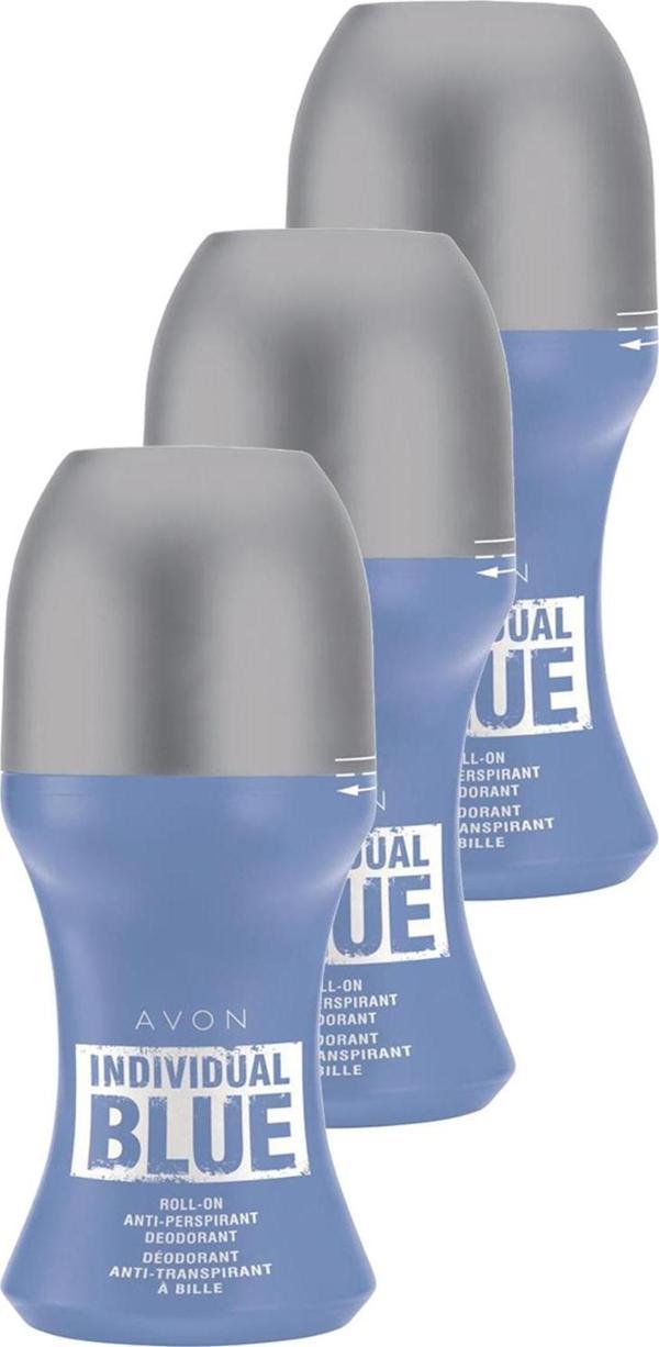 Avon Individual Blue Erkek Rollon 50 Ml. Üçlü Set - Image 1