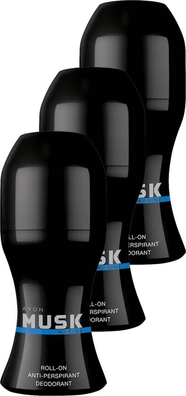 Avon Musk Marine Erkek Rollon 50 Ml. Üçlü Set - Image 1