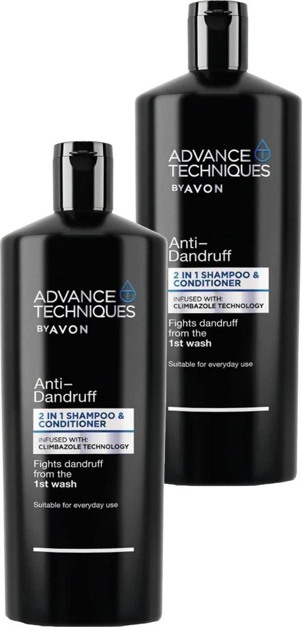 Avon Advance Techniques Kepek Önleyici 2'si 1 Arada Şampuan ve Saç Kremi 700 Ml. İkili Set - Image 1