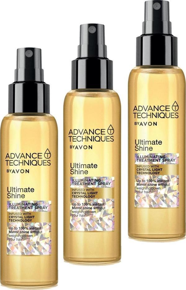 Avon Advance Techniques Parlaklık Veren Saç Bakım Spreyi 100 Ml. Üçlü Set - Image 1