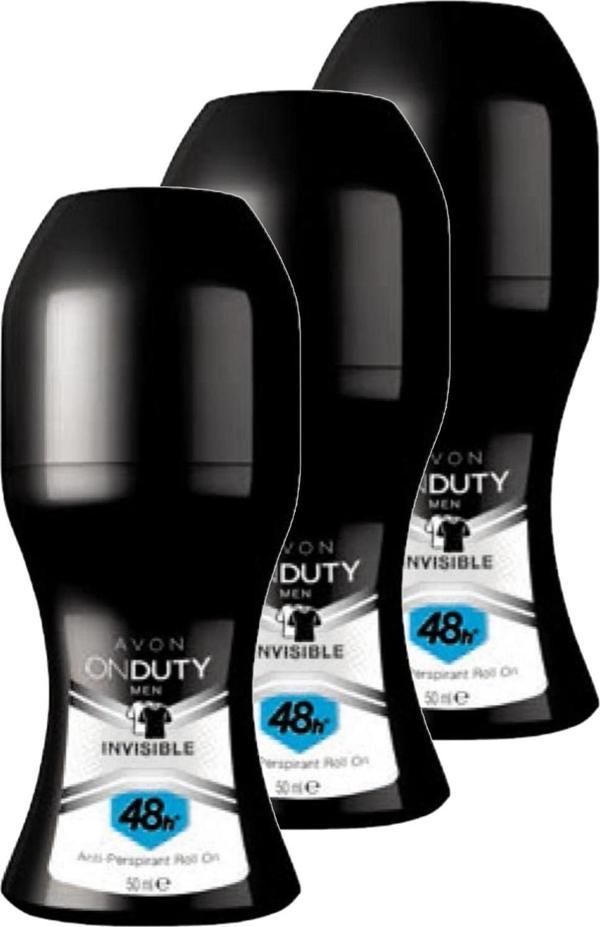 Avon OnDuty Invisible Erkek Rollon 50 Ml. Üçlü Set - Image 1