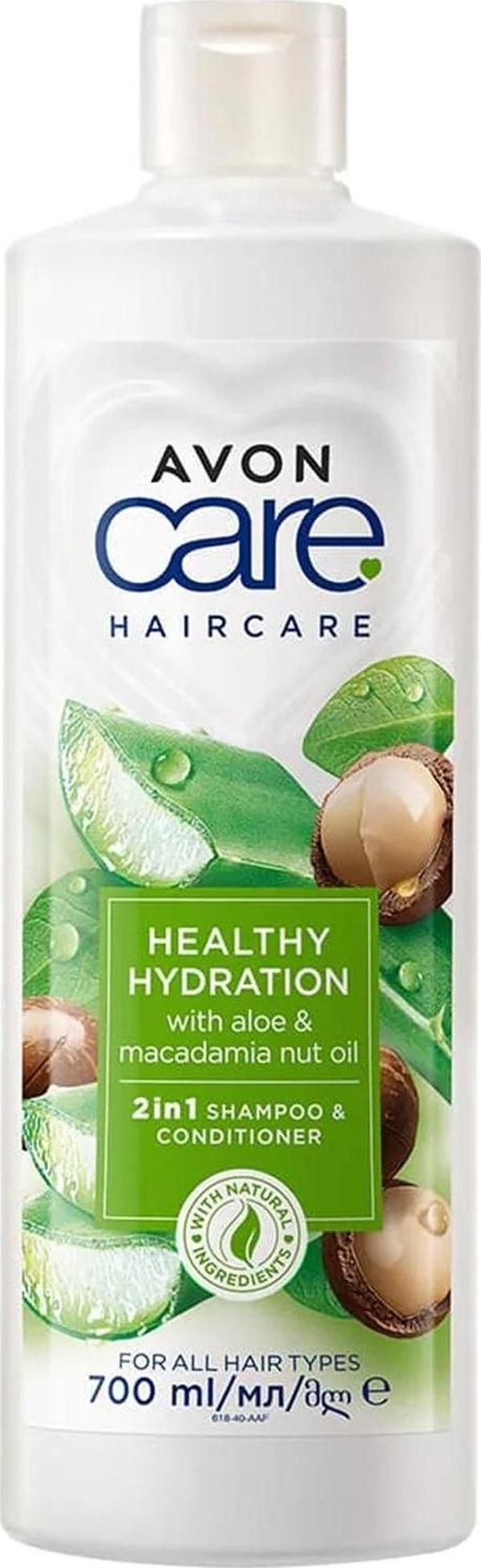 Avon Care Aloe Vera ve Makademya Fındığı Yağı Şampuan ve Saç Bakım Kremi 700 Ml. - Image 1