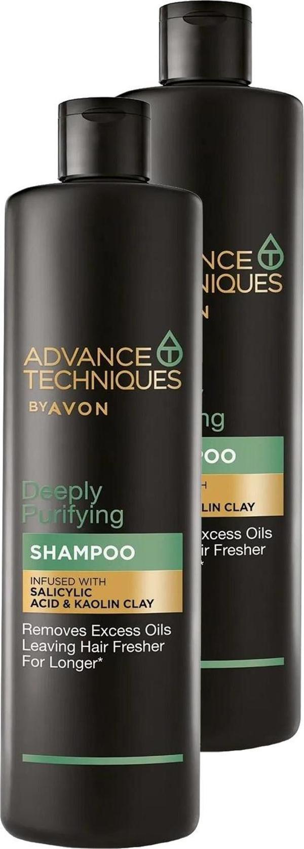 Avon Depply Purifying Yağlı Saçlar için Arındırıcı Şampuan 400 Ml. İkili Set - Image 1