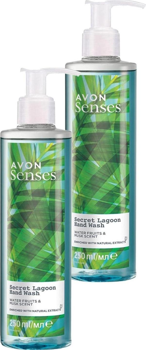 Avon Senses Secret Lagoon Su Meyveleri ve Misk Kokulu Sıvı El Sabunu 250 Ml. İkili Set - Image 1