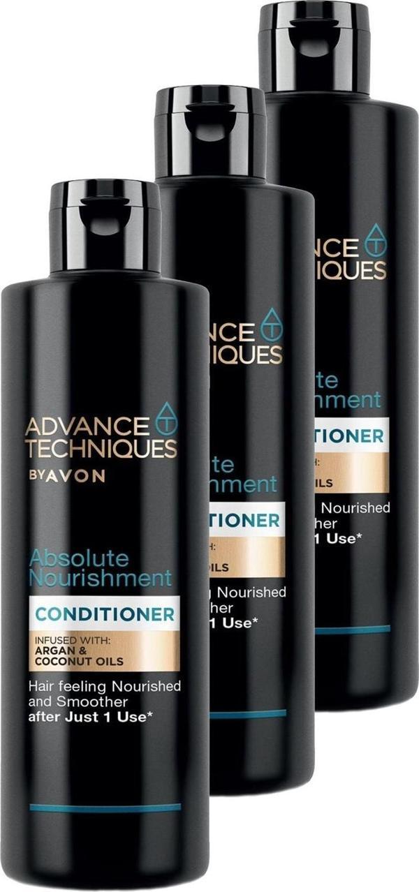 Avon Advance Techniques Argan Yağı İçeren Besleyici Saç Kremi 250 Ml. Üçlü Set - Image 1