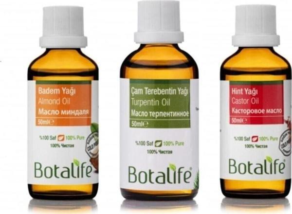 Botalife Badem Yağı Hint Yağı Çam Terebentin Yağı 50 Ml 3 Lü Set - 3X50Ml - Image 1