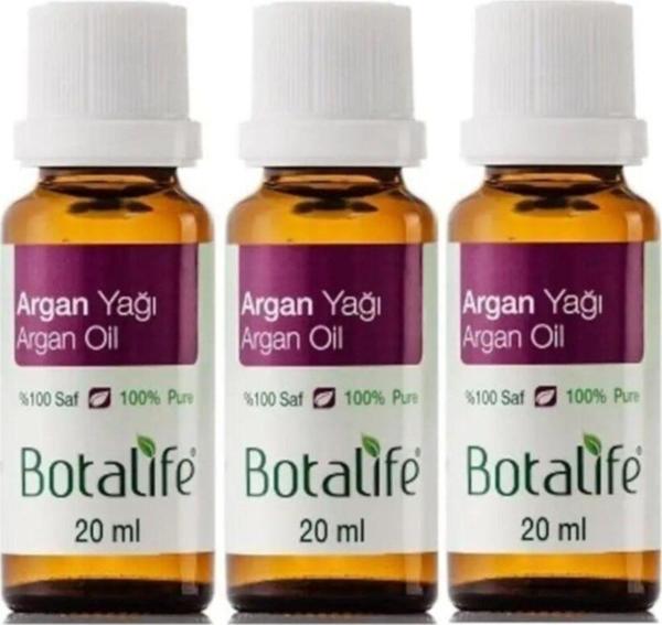 Botalife Doğal Argan Saç Ve Tırnak Bakım Yağı 20 Ml. X 3 Adet - Image 1