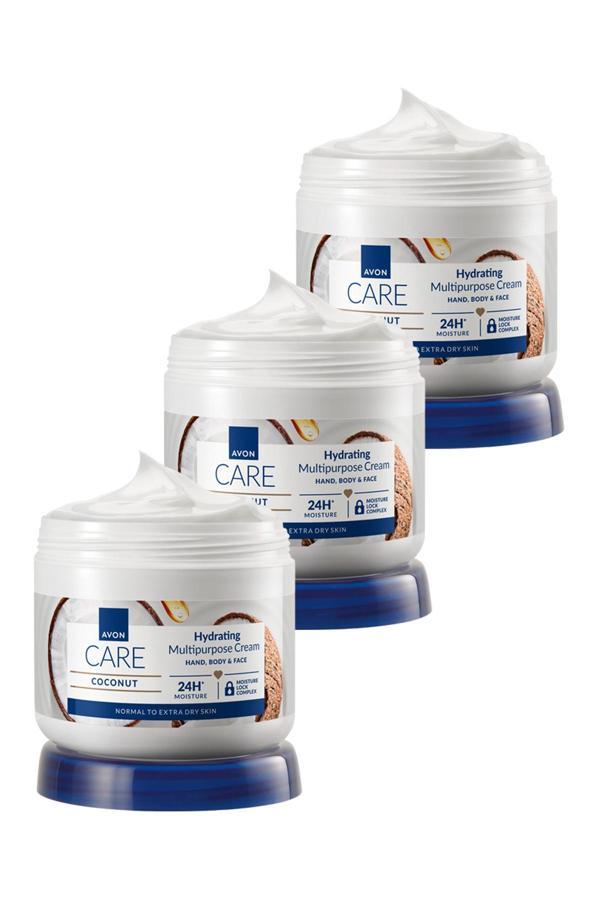 Avon Care Hindistan Cevizi Yağı İçeren Çok Amaçlı Krem 400 Ml. Üçlü Set - Image 1