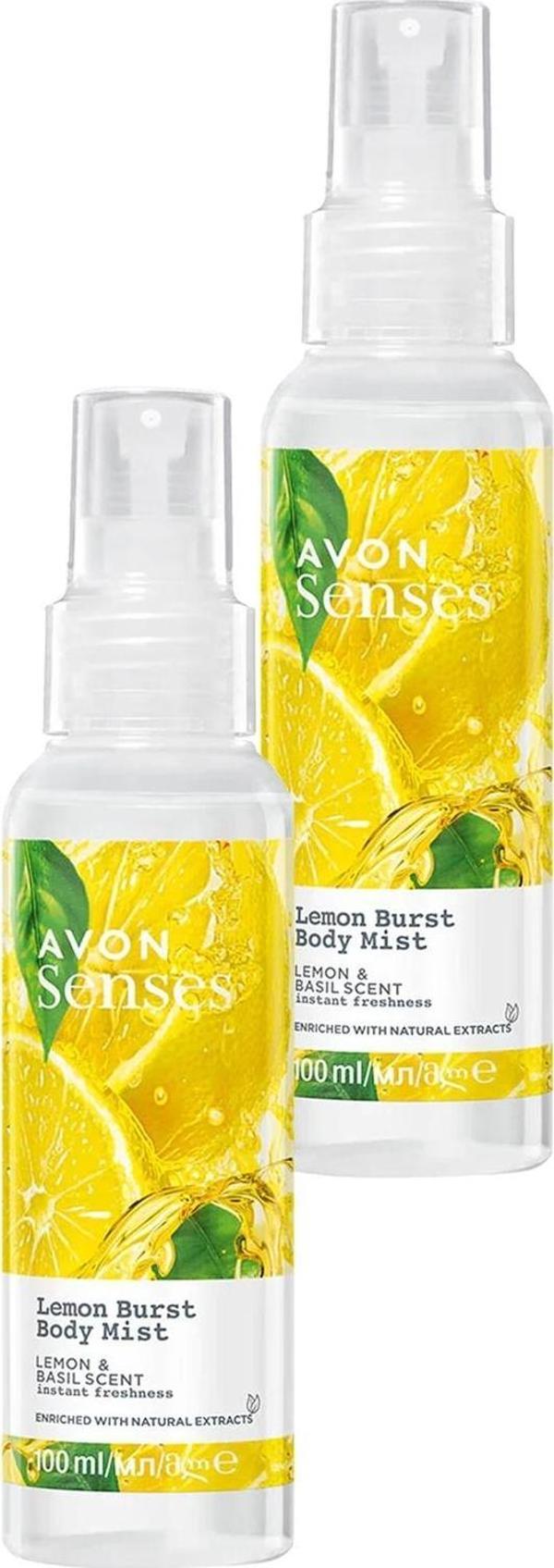 Avon Senses Lemon Burst Limon ve Reyhan Kokulu Vücut Spreyi 100 Ml. İkili Set - Image 1