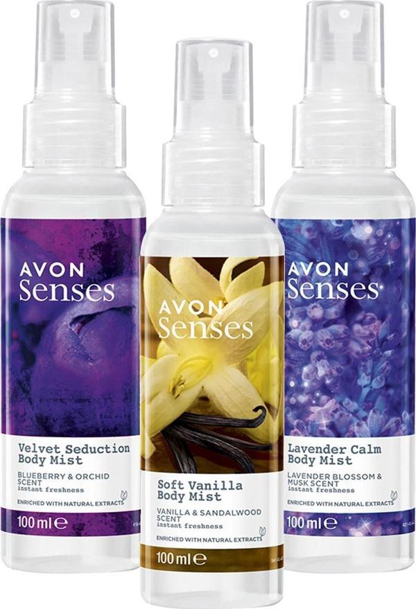 Avon Senses Orkide, Lavanta ve Vanilya Kokulu Vücut Spreyi Paketi - Image 1