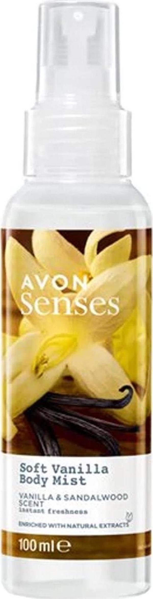 Avon Soft Vanilla Vanilya ve Sandal Ağacı Kokulu Vücut Spreyi 100 Ml. - Image 1