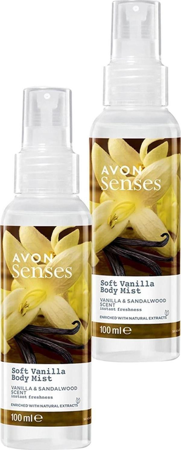 Avon Soft Vanilla Vanilya ve Sandal Ağacı Kokulu Vücut Spreyi 100 Ml. İkili Set - Image 1