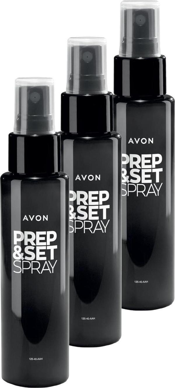 Avon Prep and Set Spray Makyaj Sabitleyici Sprey 125 Ml. Üçlü Set - Image 1