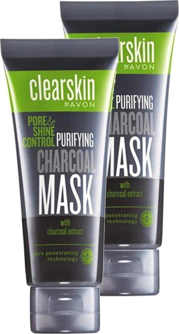 Avon Clearskin Pore Shine Kömür Maske 75 Ml. İkili Set - Image 1