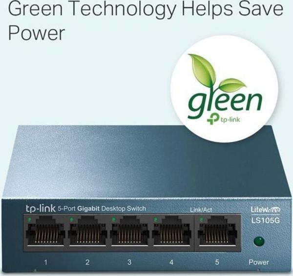 Tp-Link LS105G 5 Port 10-100-1000 Mbps Switch - Image 1