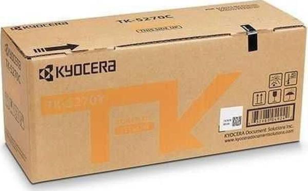 Kyocera TK-5270Y Yellow Sarı Orjinal Fotokopi Toneri Ecosys M6230cidn-M6630cidn P6230cdn 6.000 Sayfa - Image 1