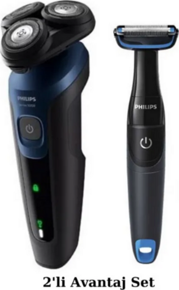 Philips S5445 Islak/kuru Sinek Kaydı Tıraş Makinesi - BG1024 Banyo Vücut Bakım Tıraş Makinesi Seti - Image 1