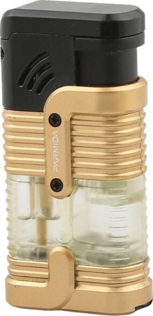 Parmida 3 Torch Pürmüz Gold-Siyah Puro Çakmağı - Image 1