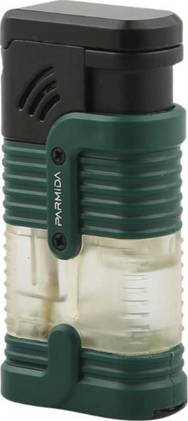 Parmida 3 Torch Pürmüz Yeşil-Siyah Puro Çakmağı - Image 1