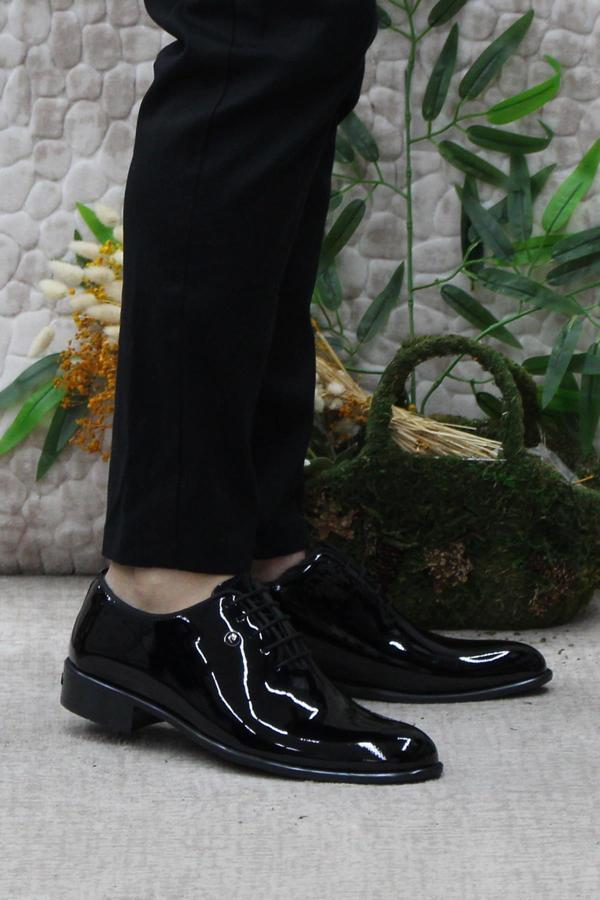 Pierre Cardin 7059 Siyah Rugan Damat Ayakkabısı Takım Ayakkabısı Erkek Ayakkabı - Image 1