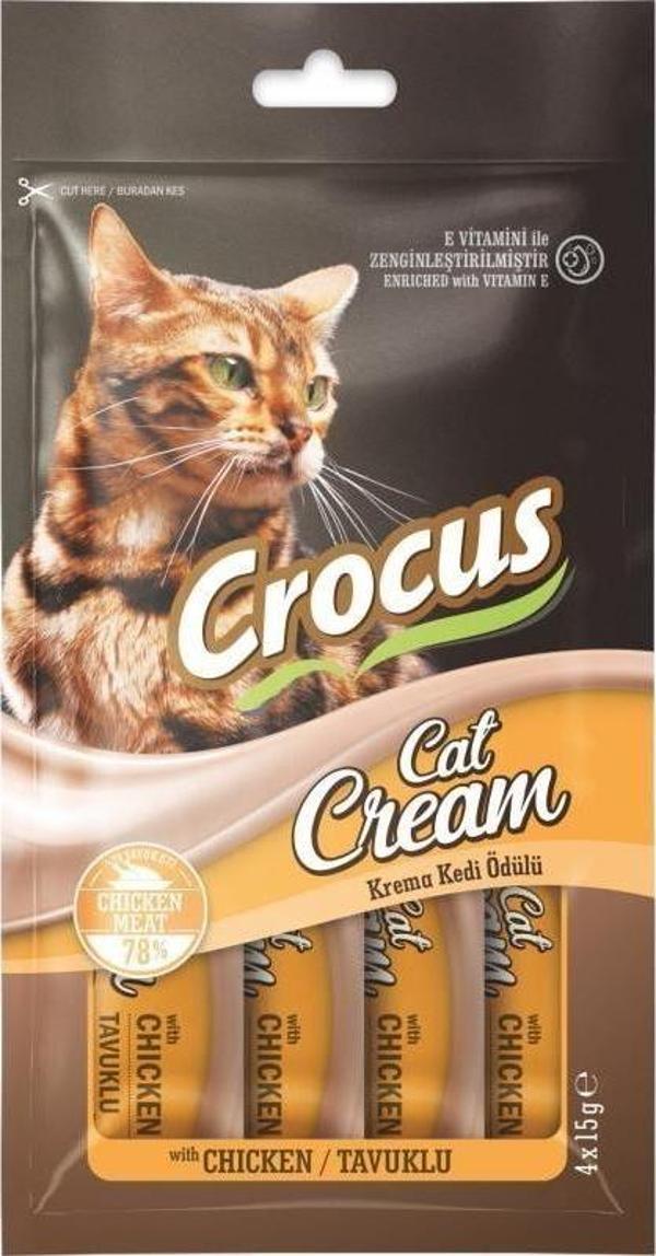 Crocus Tavuklu Krema Kedi Ödülü 4x15g - Image 1