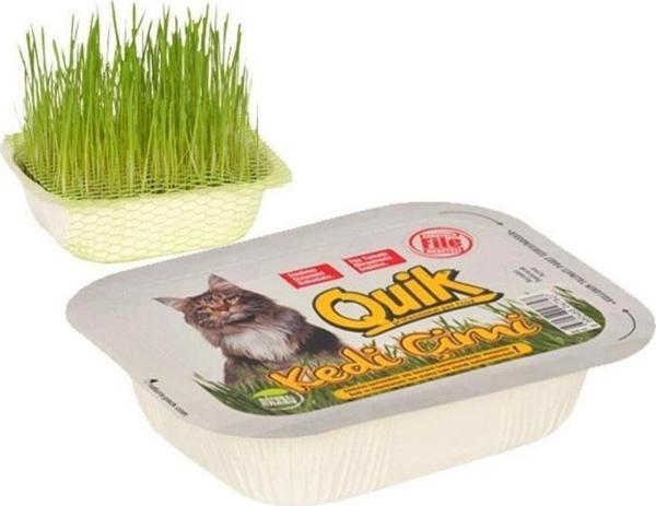 Quik Doğal Kedi Çimi Fileli 1 Adet - Image 1