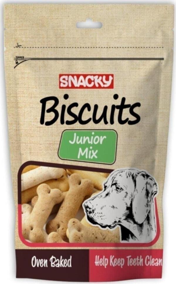 Snacky Biscuits Junior Mix Yavru Köpek Ödül Bisküvisi Köpek Ödül Maması 200gr - Image 1