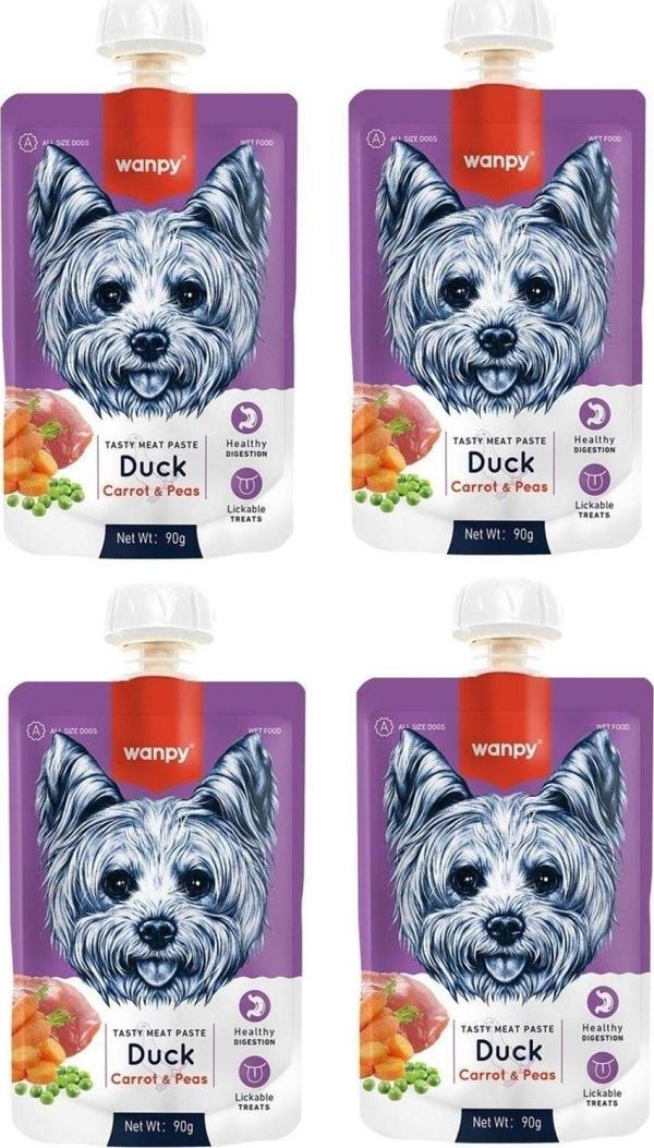 Wanpy Taze Ördekli & Havuçlu Köpek Et Ezmesi 90 Gr. X 4 Adet - Image 1