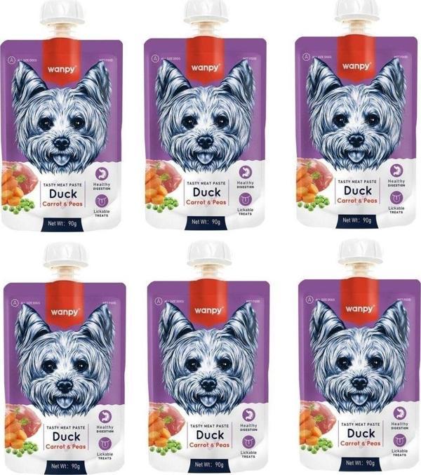 Wanpy Taze Ördekli & Havuçlu Köpek Et Ezmesi 90 Gr. X 6 Adet - Image 1