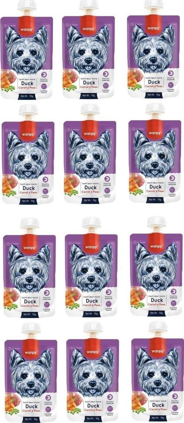 Wanpy Taze Ördekli&havuçlu Köpek Et Ezmesi 90 gr X 12 Adet - Image 1