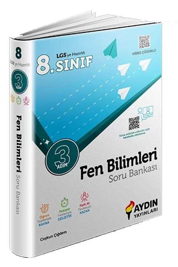 8. Sınıf Fen Bilimleri Üç Adım Soru Bankası Aydın Yayınları - Aydın Yayınları - Image 1