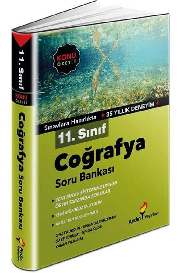 Aydın 11. Sınıf Coğrafya Konu Özetli Soru Bankası Aydın Yayınları - Aydın Yayınları - Image 1